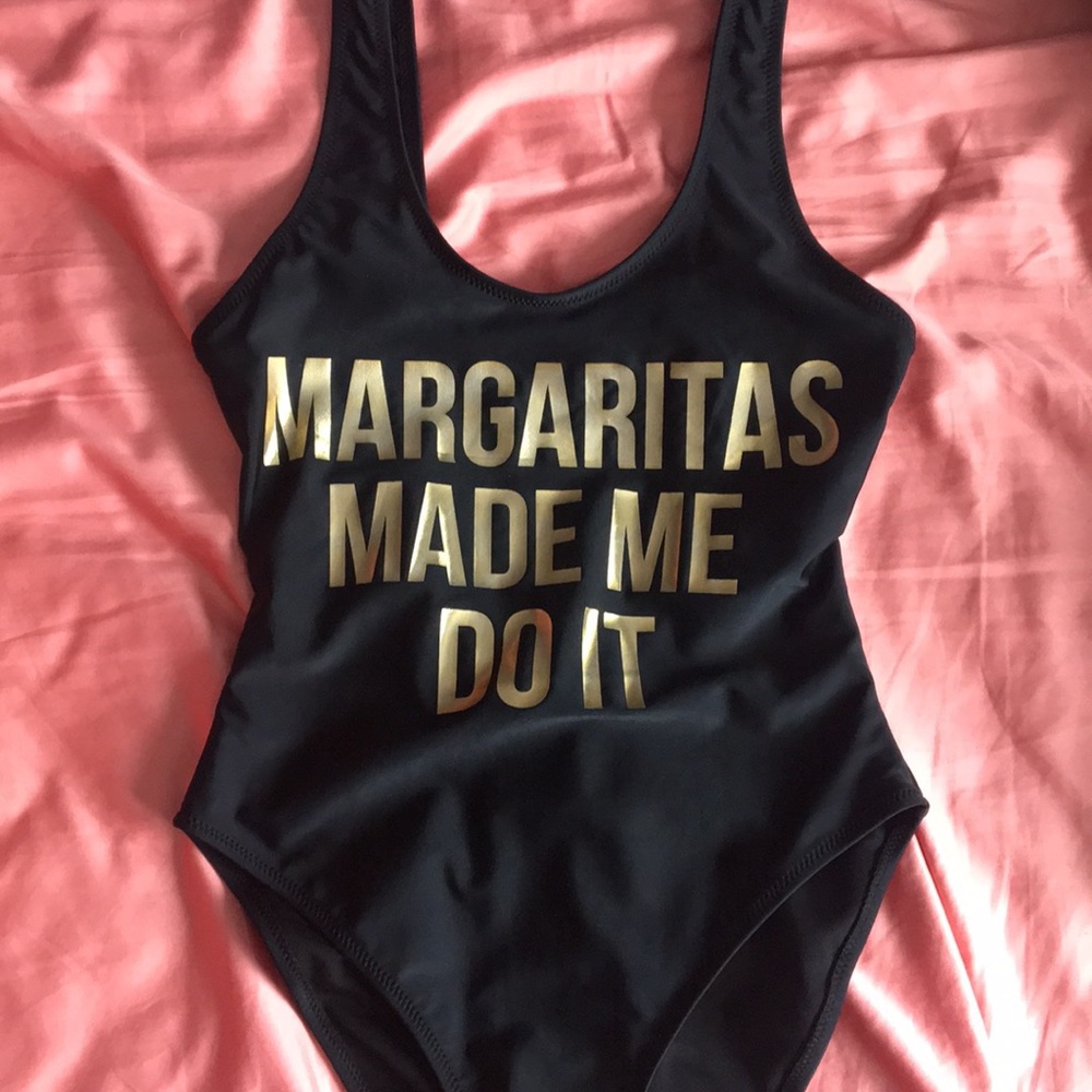 ‘Margaritas made me do it’ one piece swimsuit!
